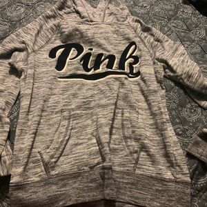 PINK Victoria's Secret Women's Heathered Gray Hoodie
